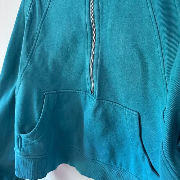 Lululemon Scuba Oversized Funnel Neck Half Zip M/L Oceanic Blue Pre-Owned - Picture 5 of 12
